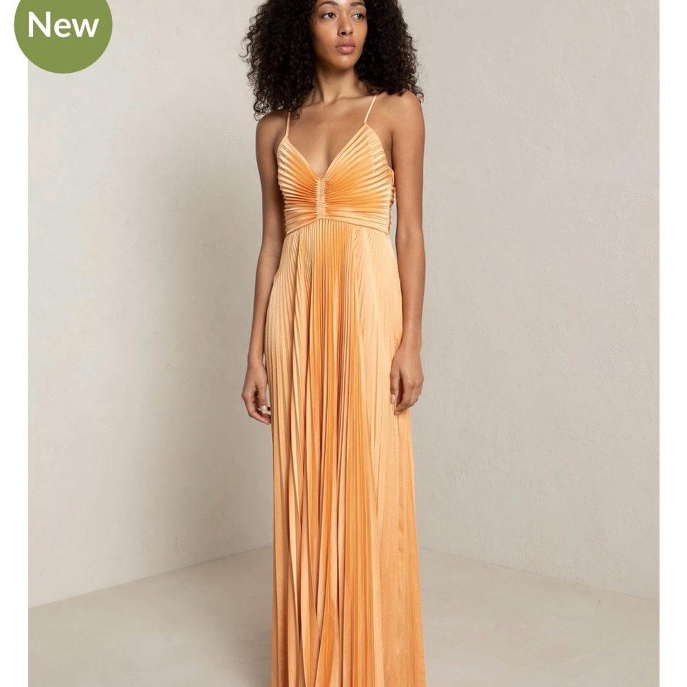 A.L.C. Aries Satin Pleated Dress